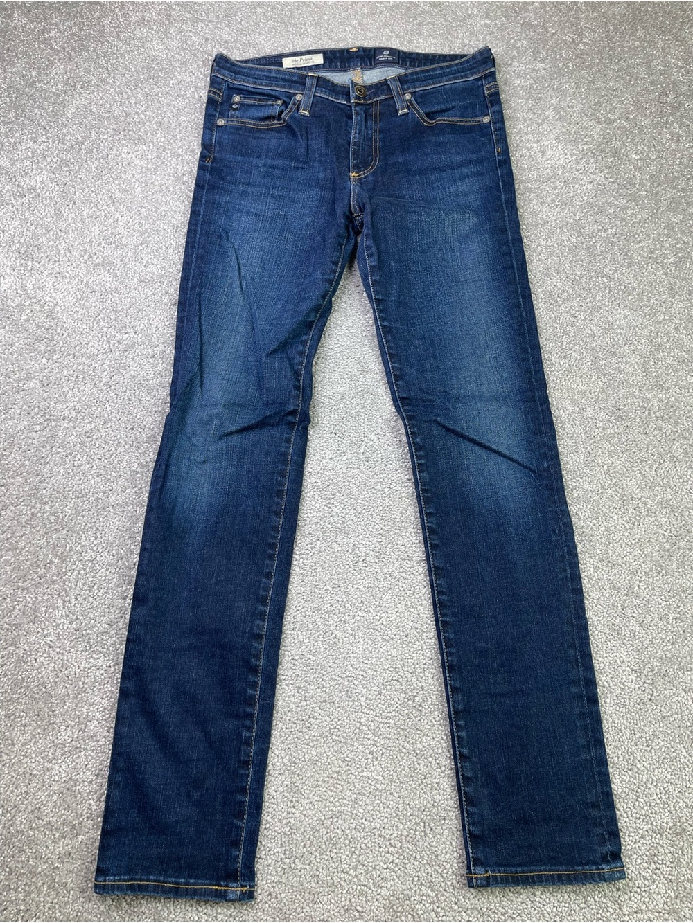 AG Adriano Goldschmied The Prima Mid-Rise Cigarette Jeans 26R Dark Wash